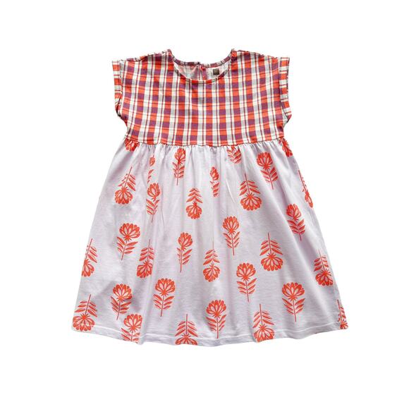 Tea NWT Children’s Floral Plaid Stacked Dress Size 2 - Picture 1 of 6